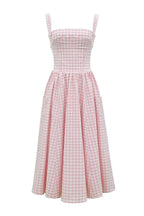 Vestido Midi · Rojo Cuadros Vichy