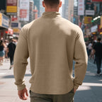 Sudadera · Rojo Texturizado Cuarto de Cremallera