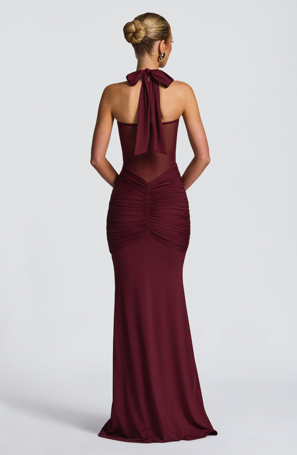Vestido Largo · Rojo Cuello Halter