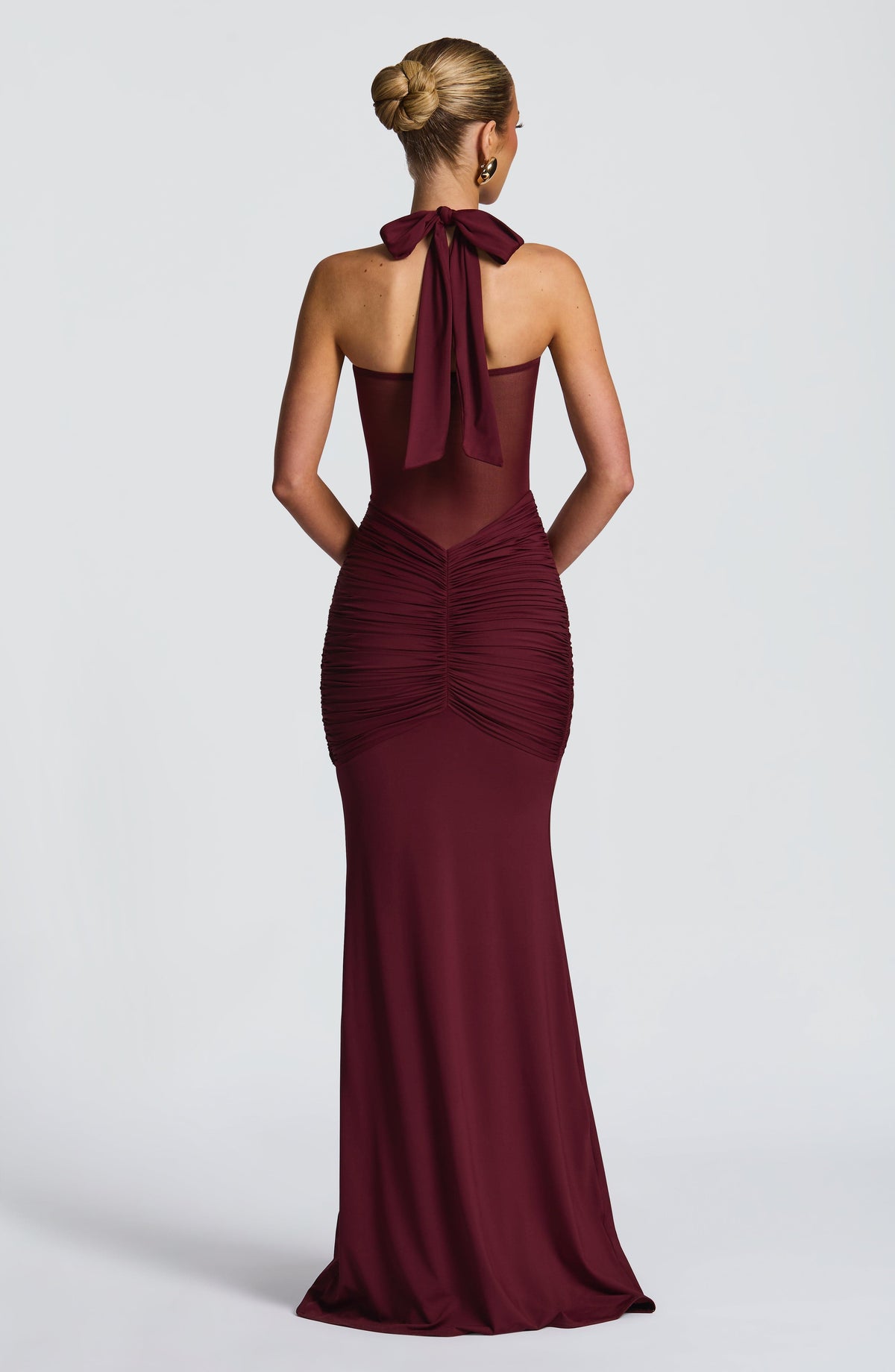 Vestido Largo · Rojo Cuello Halter