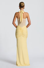 Vestido Largo · Rojo Cuello Halter