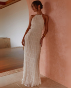 Vestido Largo · Cuello Halter