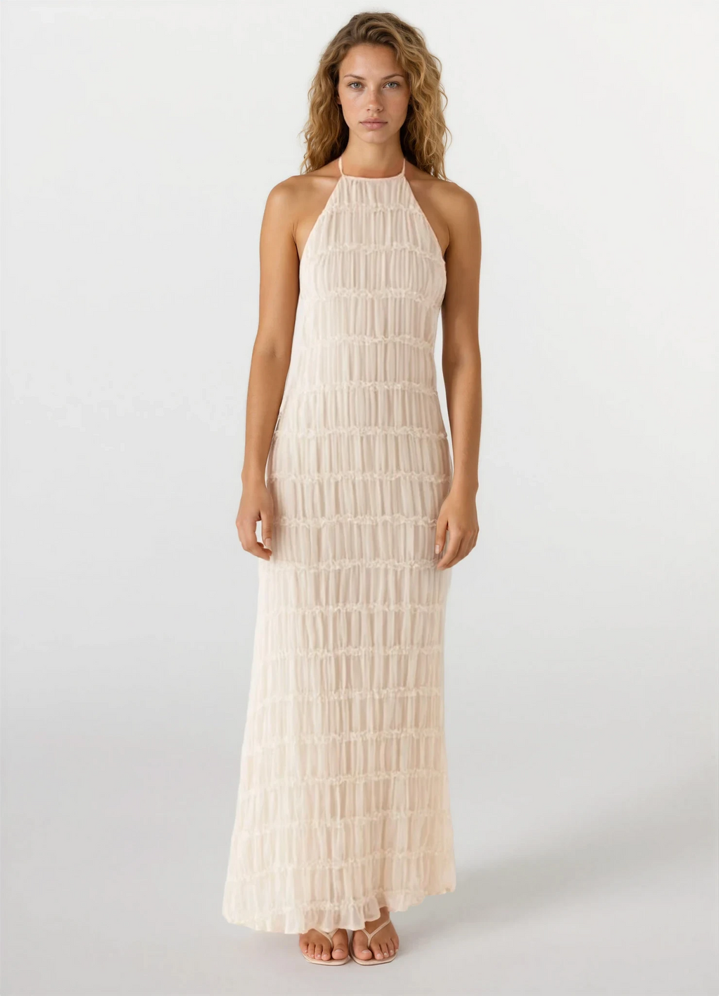 Vestido Largo · Cuello Halter