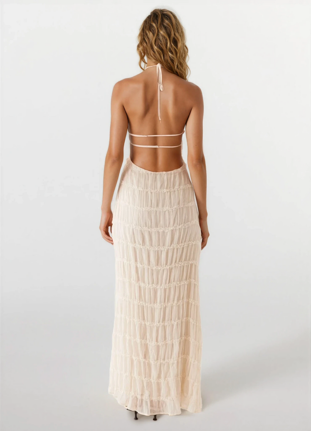 Vestido Largo · Cuello Halter