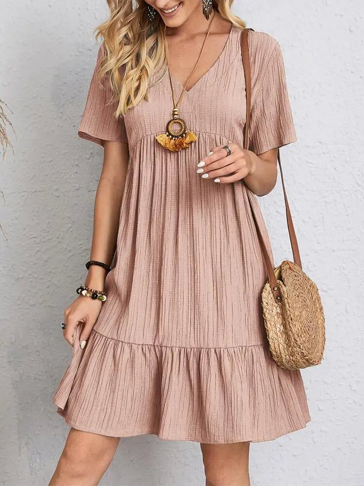Vestido Corto · Volantes