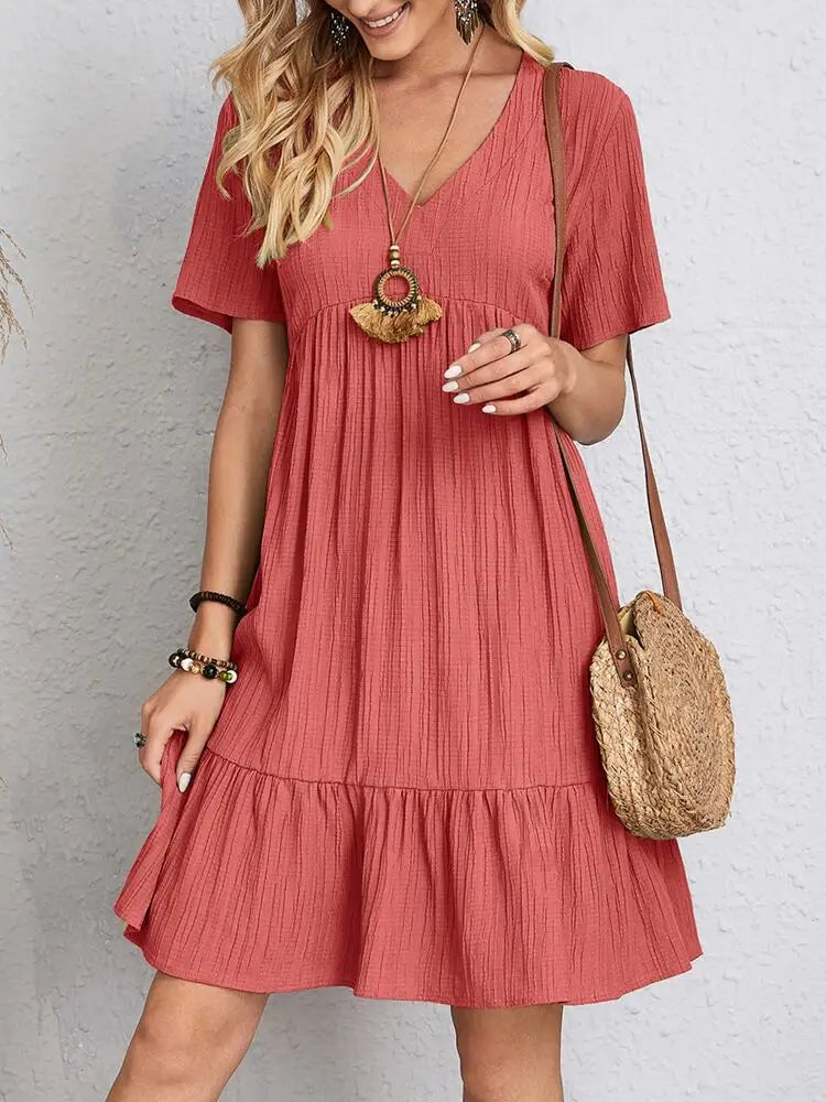 Vestido Corto · Volantes
