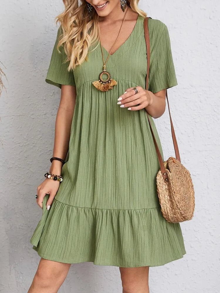 Vestido Corto · Volantes
