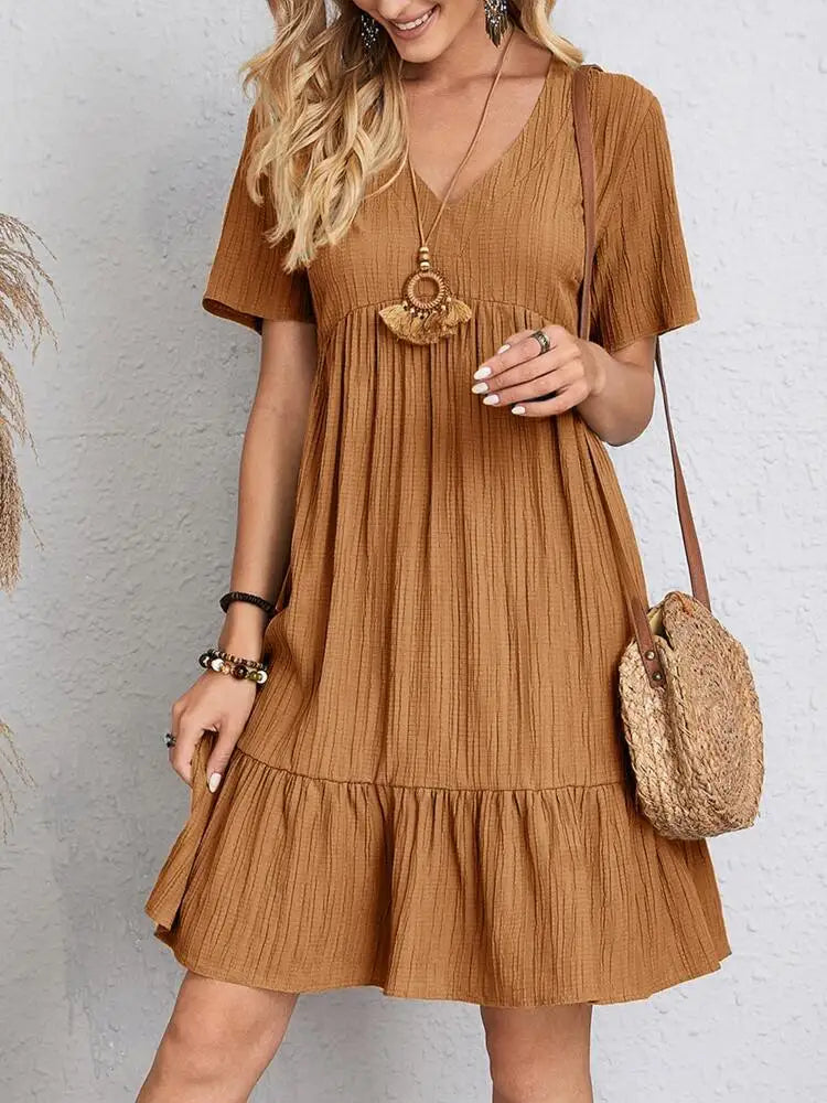 Vestido Corto · Volantes