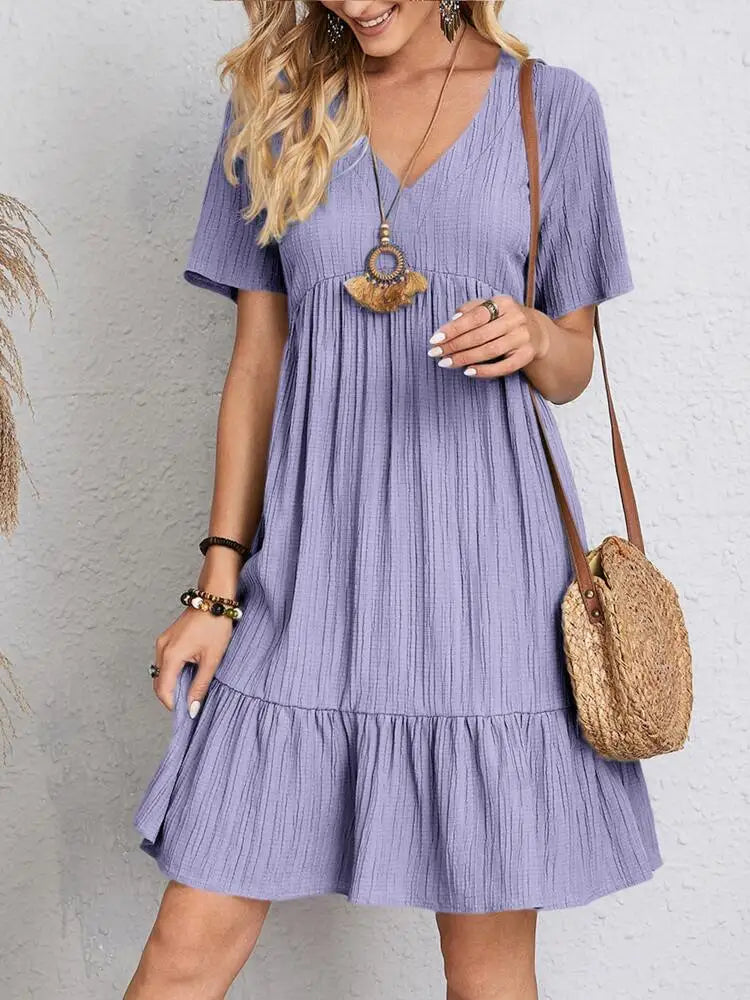Vestido Corto · Volantes