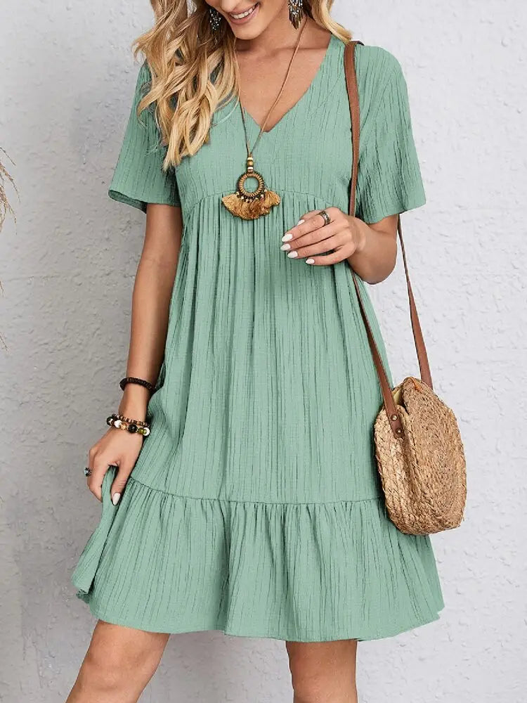 Vestido Corto · Volantes