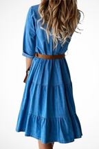 Vestido Camisero · Rojo con Cinturón