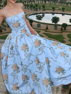 Vestido Midi · Floral Palabra de Honor