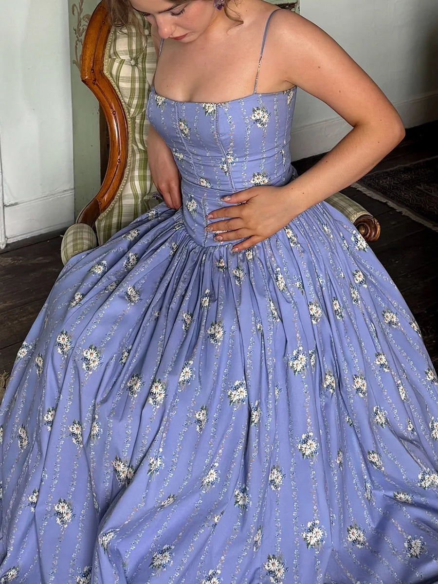 Vestido Midi · Floral Palabra de Honor