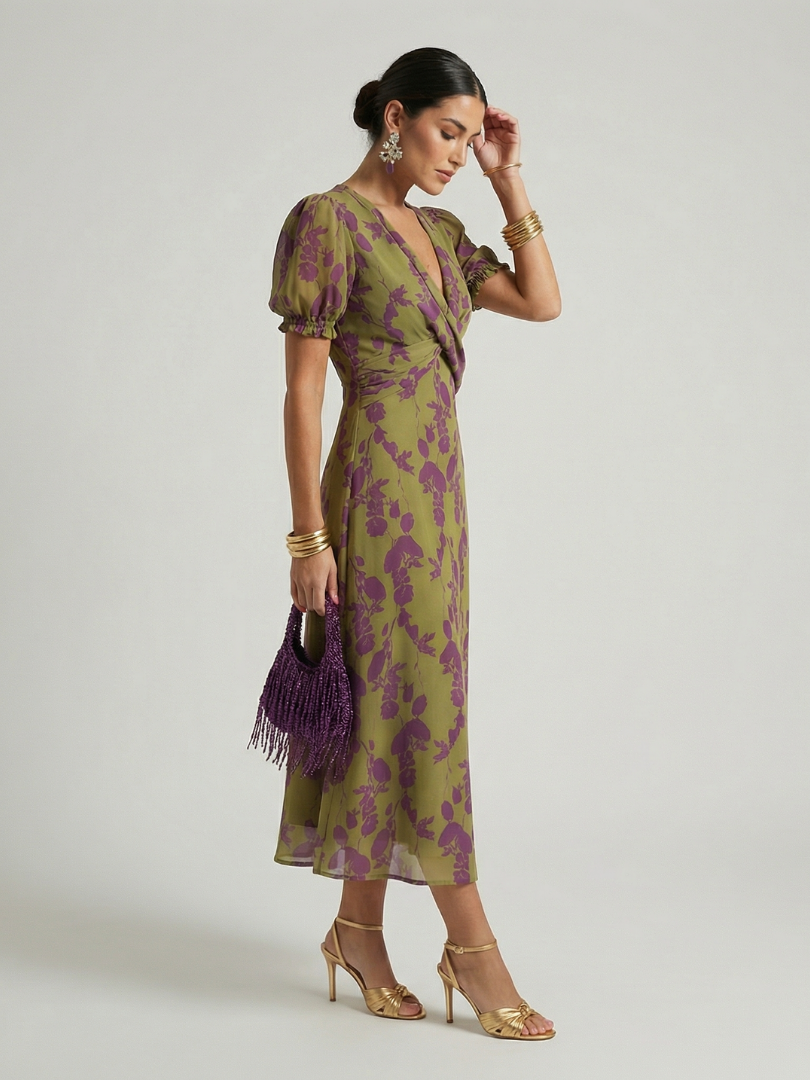 Vestido Midi · Floral