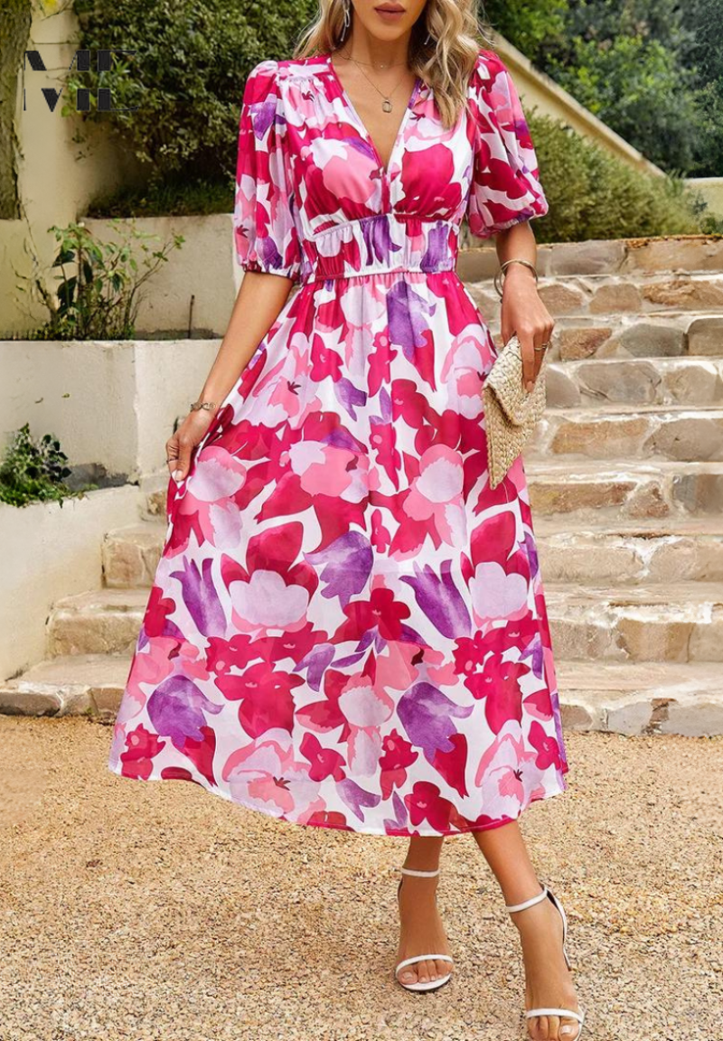 Vestido Midi · Floral