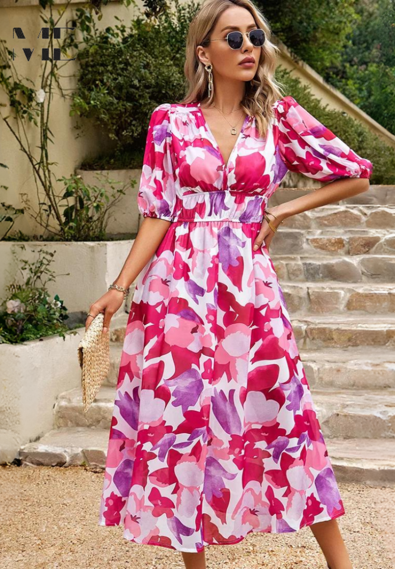 Vestido Midi · Floral