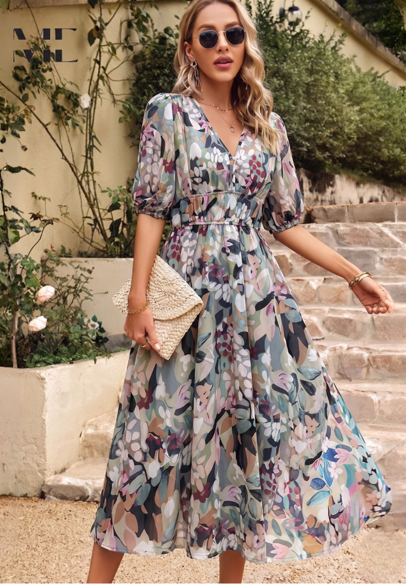 Vestido Midi · Floral