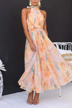 Vestido Largo · Cuello Halter