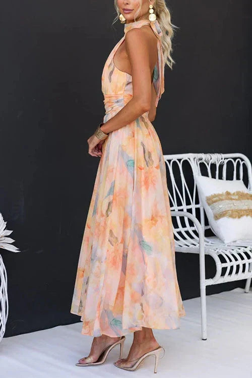 Vestido Largo · Cuello Halter