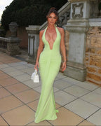 Vestido Largo · Cuello Halter
