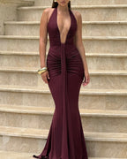 Vestido Largo · Cuello Halter