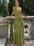 Conjunto · Verde Oliva Encaje