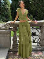Conjunto · Verde Oliva Encaje