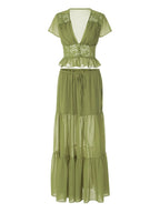 Conjunto · Verde Oliva Encaje