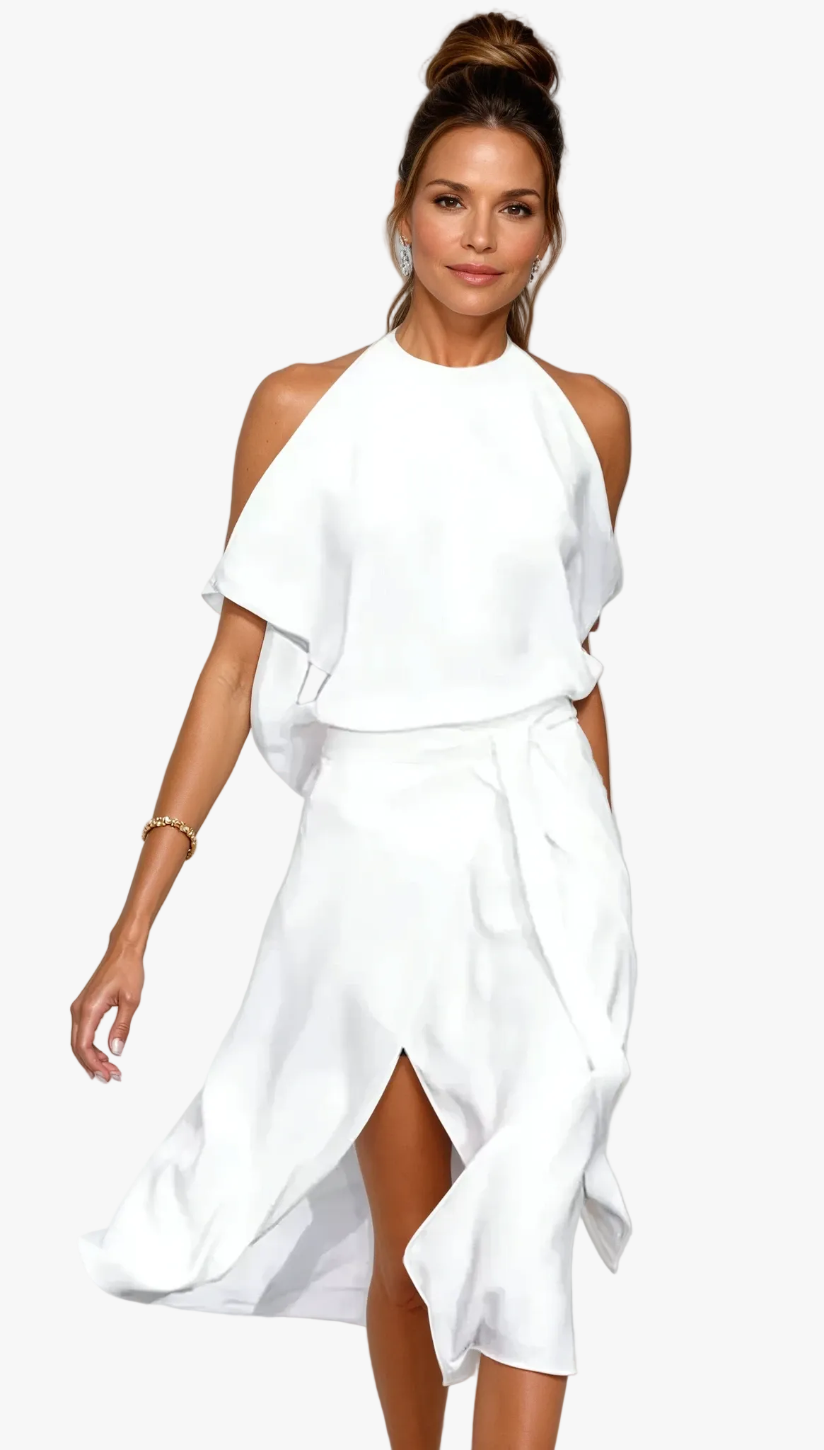 Vestido Midi · Cuello Halter