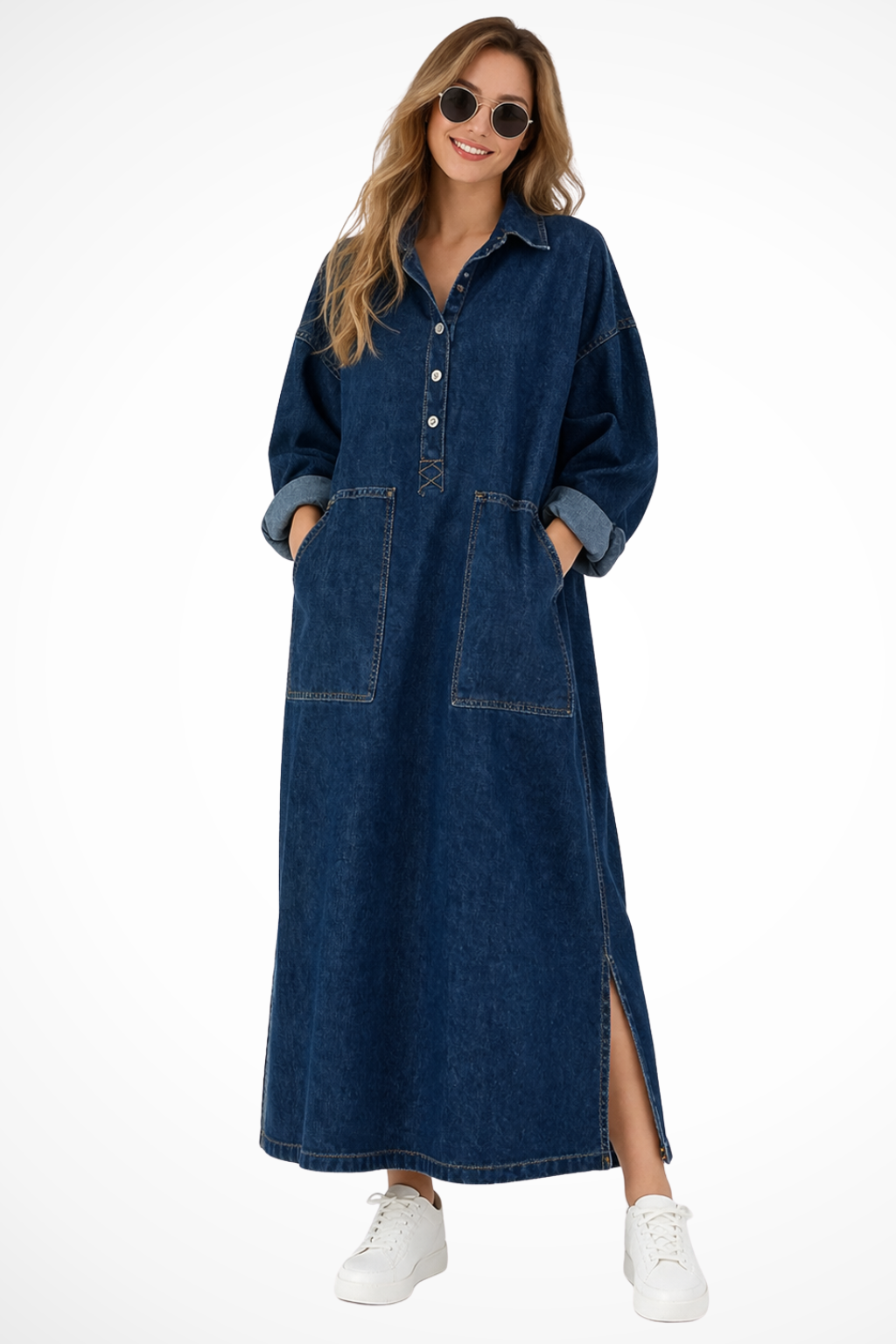 Vestido Camisero · Rojo Oversize