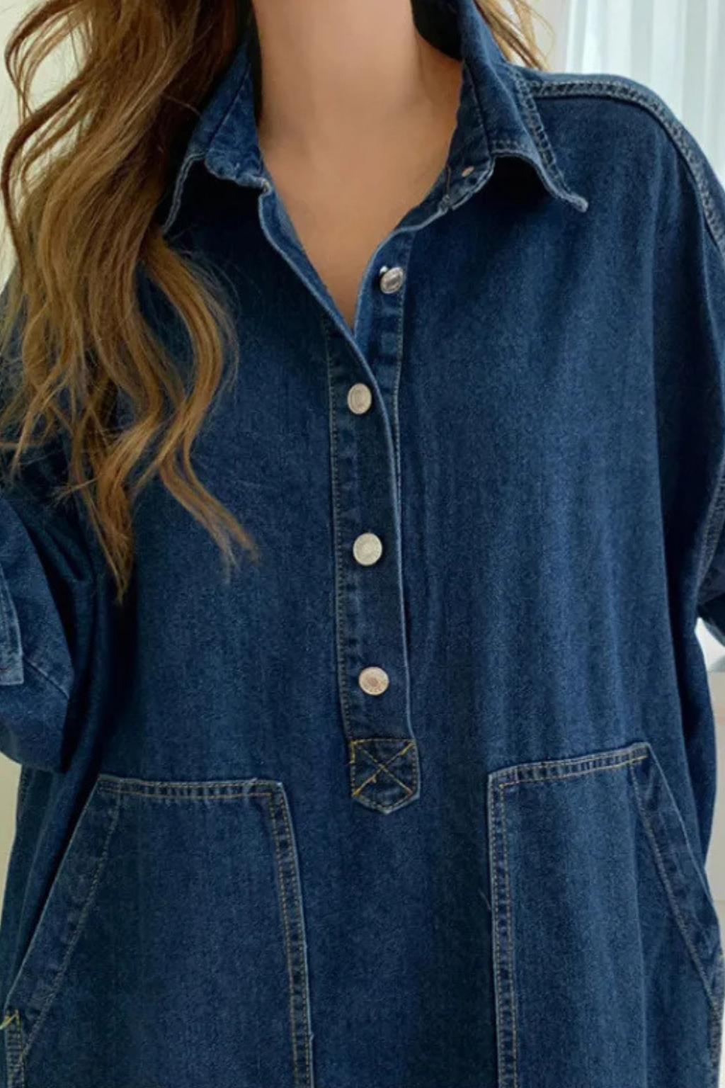 Vestido Camisero · Rojo Oversize