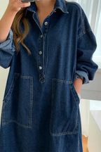 Vestido Camisero · Rojo Oversize