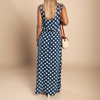 Vestido Largo · Lunares con Cinturón