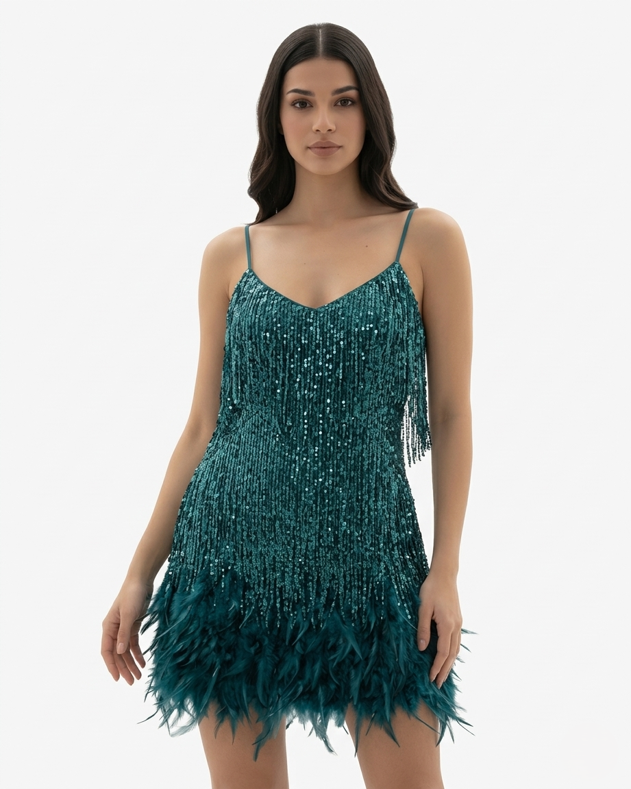 Vestido Corto · Lentejuelas