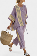 Conjunto · Lino Rayas Oversize