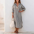 Vestido Camisero · Rojo Rayas