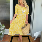 Vestido Midi · Rojo Floral