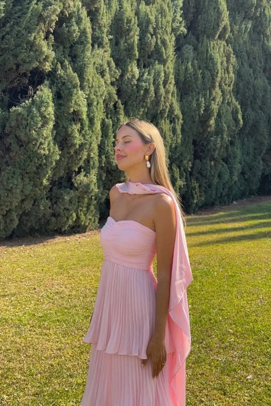 Vestido · Rojo Palabra de Honor