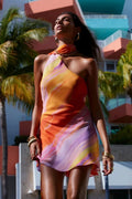 Vestido Corto · Cuello Halter