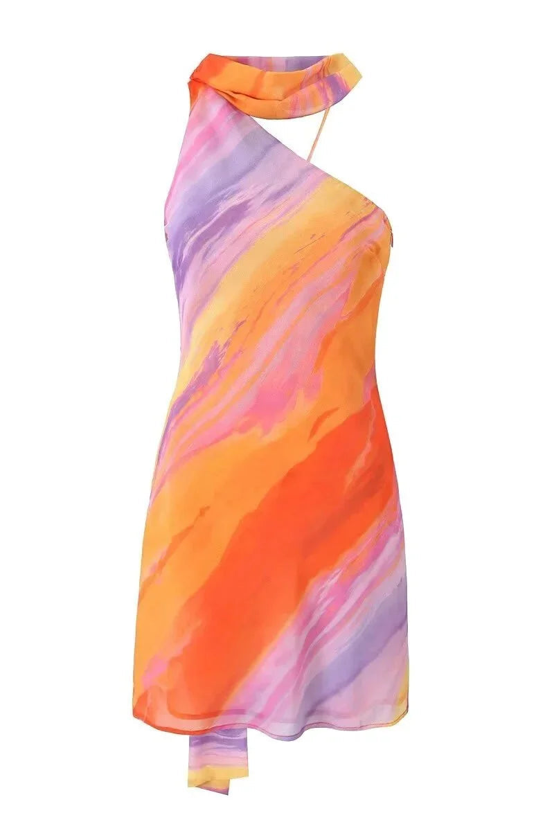 Vestido Corto · Cuello Halter